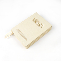 Carnet de notes en tissu ligné à couverture rigide, agenda spirale personnalisé, impression de luxe A5