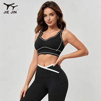 JIEJIN OEM ODM Set Olahraga Slim Lift Fitness V Waist 2 potong Celana Flare Pilates untuk Wanita Berkualitas Tinggi