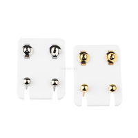 Clous d'oreille tendance en acier chirurgical 316L doré, sûrs et stériles, accessoires pour pistolet de piercing, cadeau de mariage pour enfants