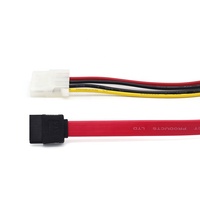 SAS Hard Disk Drive SFF-8482 kabel SAS 29Pin laki-laki ke daya 4Pin dan kabel SATA 7Pin