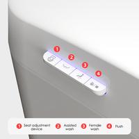 MUBI Nouveau Design WC Monobloc Bidet en Céramique, Toilette Intelligente avec Remplacement Automatique du Film Protecteur et Chauffage du Siège