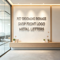 Enseigne de salon de beauté, logo mural de réception, lettres en métal doré, enseigne personnalisée 3D pour salon de coiffure, spa, décoration de petite entreprise