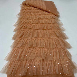 Encaje Austriaco Con Cuentas, Red de pastel cubierta de lentejuelas, volantes, lentejuelas, encaje francés, vestido de novia de boda, secuencia para boda - Product Image 3