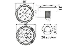 Phổ Biến RGB Pixel LED Bulb Led Giải Trí Turbo Pixel 12V Leds 60Mm - Product Image 5