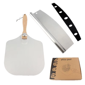 Pala para <span class=keywords><strong>Pizza</strong></span> Plegable de Aluminio de 12 Pulgadas con Mango de Madera, Resistente a Altas Temperaturas, Anti-quemaduras, Juego de Herramientas para Transferir y Cortar <span class=keywords><strong>Pizza</strong></span> - Product Image 4