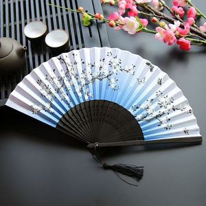 Chinese Style Bamboo Folding Fan Floral Hand Drawn Twenty Stocks For Traditional Dance Party Wear - Product Image 2