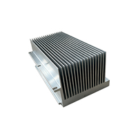 Dissipateur thermique en aluminium extrudé avec patins de fixation externes, profil de ailettes haute performance pour unité d'onduleur photovoltaïque
