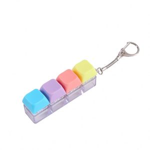 Llavero Sensorial con Teclado de Dedo, Juguete Antiestrés de Plástico Novedoso, Llavero de Descompresión de Nueve Teclas Macaron - Product Image 1