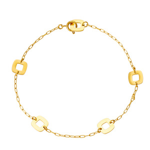 Collar de <span class=keywords><strong>Cadena</strong></span> con Diseño Único de Bucle Cuadrado Geométrico, Acero Inoxidable Resistente al Deslustre, Chapado en Oro de 18k, para Joyería Hip Hop - Product Image 4