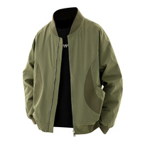 Blouson Bomber Décontracté à Col Montant avec Logo Avant pour Hommes et Femmes, Idéal Printemps-Automne, Achat en Groupe, Vente Transfrontalière