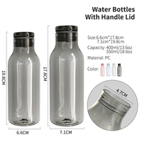 Bouteille d'eau personnalisée OEM pour PC, 400ML 550ML, avec logo, couleur, matériau et emballage, anti-fuite, pour commandes de marques à partir de 3000 pièces