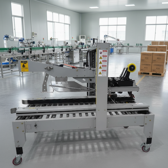 Automatic Carton Boxes/Cases Adhesive Tape Sealer Top And Bottom Cardboard Box Sealing Packaging Machine