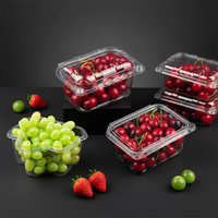 Boîte en plastique PET pour l'emballage des fruits rouges, tomates cerises, raisins, conteneur d'emballage en blister personnalisé en forme de coquille, fabriqué à Qingdao