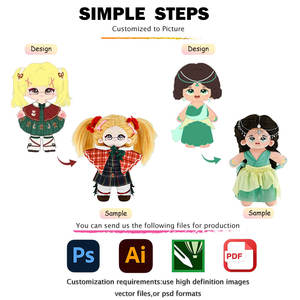 Özel Plushies üretici egzotik tarzı lüks peluş OC bebek Charm özel 40cm pamuk oyuncak bebek giysileri mücevher elbise aksesuarları - Product Image 6