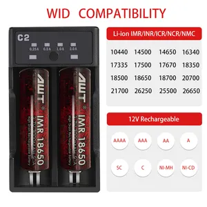 AWT 18650 3000mah 35A 18650 batterie rechargeable 5000mah 3.2v 2600mah 3c 18650 lifepo4 batterie