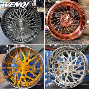 Velg Wenqi 2026 Concave Chrome <span class=keywords><strong>2</strong></span>/<span class=keywords><strong>3</strong></span> Piece 22 24 26 28 Inch Floating Cap Forged Alloy Wheels 5 Lug 5x120 5x114.<span class=keywords><strong>3</strong></span> Chrome Rims Forgiat - Product Image 5