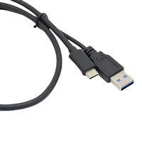 Cable Coaxial de PVC Personalizado, Doble USB 3.0 a Tipo C, para Altavoz/Micrófono/Computadora