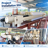 Presse à filtre à plaques rondes haute pression 400 ㎡   Pour la séparation solide-liquide du kaolin minier et des matériaux céramiques à faible humidité