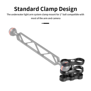 1&quot; Long Ball Clamp Holder Mount for Underwater Photography Diving <strong>Light</strong> <strong>System</strong> for GoPro Action Camera Flashlight <strong>Arms</strong> <strong>System</strong> - Product Image 2