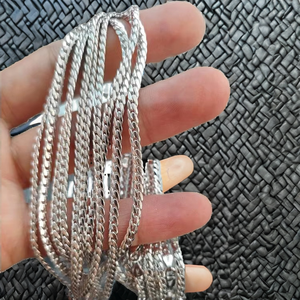 Wholesale 925 Sterling <b>Silver</b> Jewelry Fashion Chain Roll Curb <b>Silver</b> Cuban Chain Bulk <b>Silver</b> Chain Women Men Fine Chain <b>Necklace</b> - Product Image 2