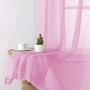 OWENIE 2PCS Offre spéciale Prix bon marché rideaux transparents en voile blanc prêts à l'emploi rideau de fenêtre en voile de tissu transparent - Product Image 4