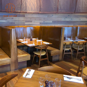 Nuevo Diseño de Muebles para <span class=keywords><strong>Bistro</strong></span>, Hotel, Club Nocturno, Sofá Usado, Asientos de Respaldo Alto, Media Luna, Cuero PU, Restaurante Canadiense, Cabina - Product Image 6
