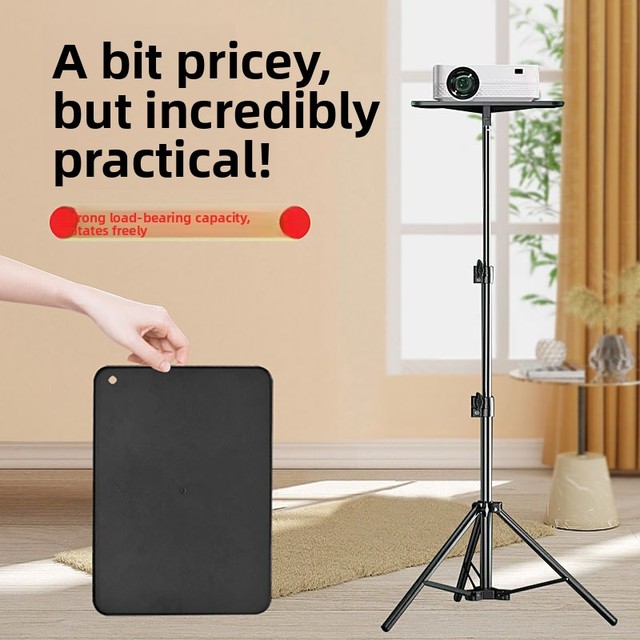 Manufacturer Wholesale Home-use No-drill  Projector Tripod  with Tray Stand Portable Mobile 2-5kg Capacity