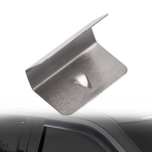 Déflecteur universel pour vitres de voiture en alliage d'aluminium argenté, fixation adhésive 3M, protection contre le soleil et la pluie - Product Image 3