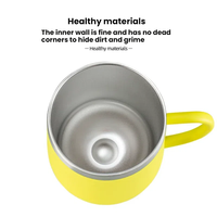 Mug à café isotherme en acier inoxydable 304 de 350 ml avec 3 couvercles, personnalisable avec logo, MOQ 500, idéal pour le bureau ou comme cadeau