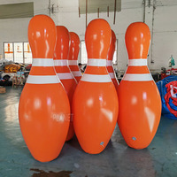 Jouet de jeu de bowling humain gonflable en plastique pour le plaisir et le divertissement unisexe 1 pièce