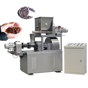 farm using small fish feed extruder pet cat food plant with flavoring and packing machine
