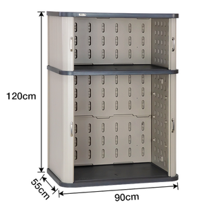 Casier en HDPE de haute qualité pour rangement extérieur, armoire de balcon en plastique étanche pour centre de sauna, structure assemblée - Product Image 5
