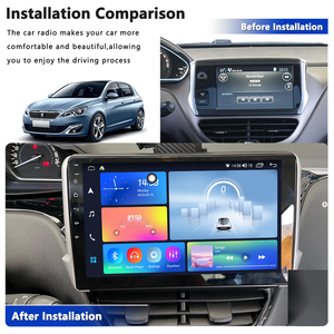 Meihua 10 ''car DVD đài phát thanh android12 xe Stereo cho Peugeot 2008 xe Stereo Bảng điều khiển Bảng điều khiển Carplay Android Auto GPS bt5.0 FM RDS - Product Image 3