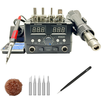 Station de soudage numérique LED 750W avec pistolet à air chaud, station de retravaillage, fer à souder pour téléphone portable, PCB et soudage BGA 8582D