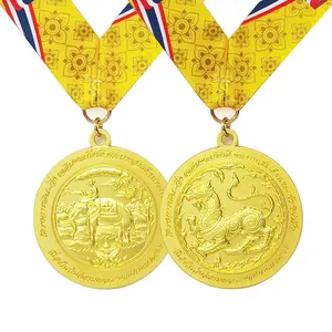 Medaillefabrikant Groothandel Ontwerp Zinklegering Metaal 3d Award Sport Medailles Custom Gouden Medaille