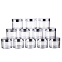 Vente en gros de pots en PS de 60 g (2 oz) et 120 g (4 oz) pour gommage des lèvres, pots à paillettes, pots en plastique pour poudre et crème pour nail art