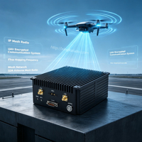 Radio de Malla Aérea SDR Cofdm, Sistema de Comunicación Segura de 80W, Frecuencia Saltante FHSS, Controlador de Vuelo para UAV