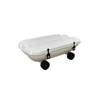 Nevera Flotante y Contenedor de Almacenamiento Seco de Plástico HS de 48qt para Río, Playa, Kayak, Piscina y Lago, Caja Refrigeradora para Tierra y Agua - Product Image 1