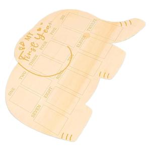 Cadre photo créatif en bois pour nouveau-né, motif éléphant, pour étapes importantes, ornements, souvenir de croissance des enfants, étiquette suspendue, vente en gros - Product Image 3