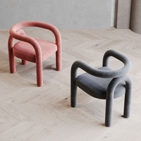 Fauteuil d'appoint individuel GEDO Nordic pour salon, chaise de loisirs en métal