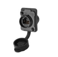 Connecteur mâle RJ45 en métal Cnlinko LP16 avec blindage, étanche IP68, montage sur panneau, prise industrielle, équipement réseau extérieur