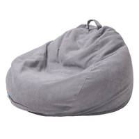 Canapé paresseux moderne en velours doux pour enfants et adultes, fauteuil de lecture pour salon et chambre, avec housse amovible - Vente en gros