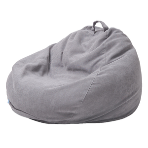 Fauteuil pouf en coton de style contemporain moderne, design asiatique européen chinois, confortable, convertible, en tissu et mousse - Product Image 3