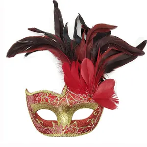 Eco-friendly DIY party Masquerade Mask Feather Halloween with natural feathers decoration Carnival chicken feathers for hats