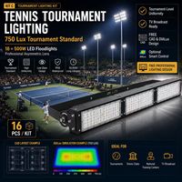 Iluminación LED para Canchas de Tenis de Alta Potencia, 300W/400W, IP65, Resistente al Agua, Reflector para Estadios, Montaje en Poste, Garantía de 5 Años, 30-90