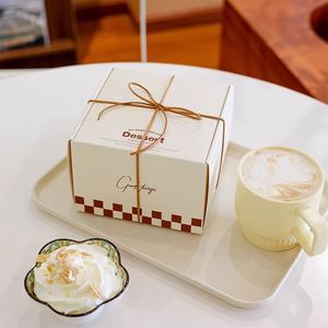 Scatola Personalizzata con Coperchio a Ribalta Biodegradabile ed Ecologica <span class=keywords><strong>per</strong></span> Dessert, Sushi, Pasticceria di Lusso, Biscotti, Torte, Confezione Regalo con Finestra <span class=keywords><strong>per</strong></span> Negozi di Dolci - Product Image 2