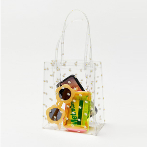 Custom logo Transparent Candy Color PVC Waterproof Shopping Hand Bag <strong>clear</strong> <strong>Handbag</strong> for Women - Product Image 3