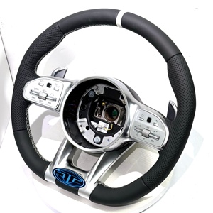 Volante de Cuero <span class=keywords><strong>Mercedes</strong></span> Benz AMG para W117 W176 W177 W203 W204 W205 W211 W212 W213 W218 C43 C63 C200 C300 - Product Image 2