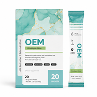 Sachets de bâtonnets d'électrolytes en gros saveur citron de l'Himalaya sans sucre végétaliens Keto 20 sachets OEM