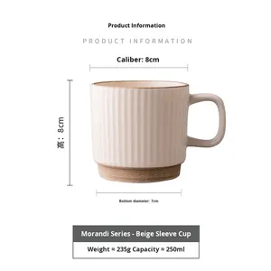 Tazza da Caffè in Porcellana di Alta Qualità, Design Moderno in Rilievo, Adatta per Microonde e Lavastoviglie, Regalo per Coppie e Ufficio, Monouso - Product Image 5